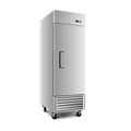 27" Commercial Refrigerator 23 Cu.ft with 1 Solid Door Reach-In Refrigerators Stainless Steel ETL Approved Upright Fridge Storage