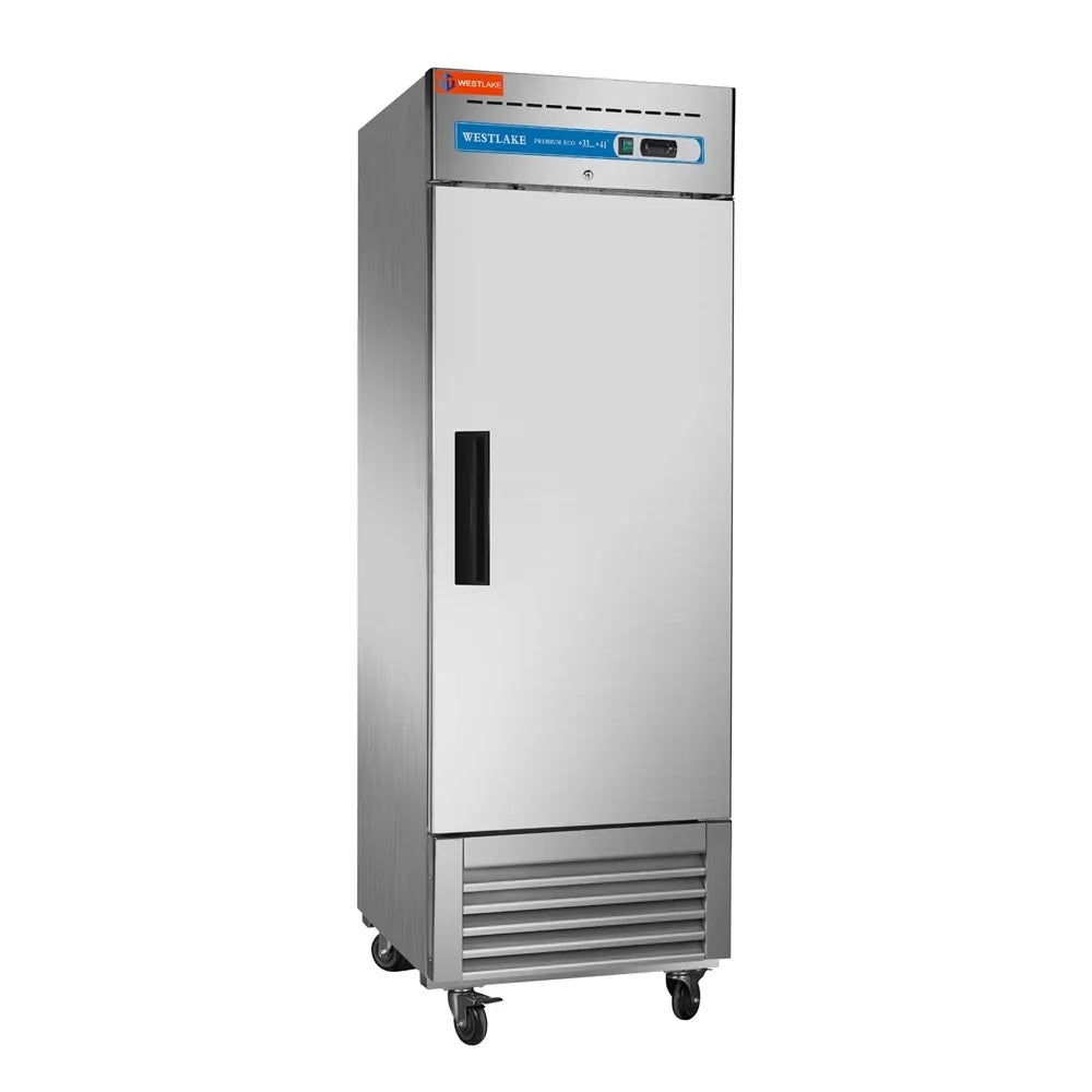 WESTLAKE Commercial Refrigerator 27" 1-Door 23 Cu.ft Stainless Steel | R290 NSF Energy Star Reach-In for Restaurant