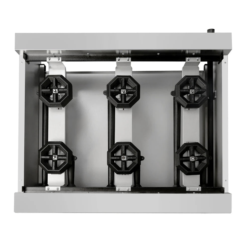 24" 4-Burner Commercial Countertop Gas Hot Plate, 100,000 BTU