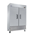 ORIKOOL  54" Commercial Refrigerator 49 Cu.ft with 2 Solid Door Reach-In Refrigerators Stainless Steel ETL Approved Upright Fridge Storage