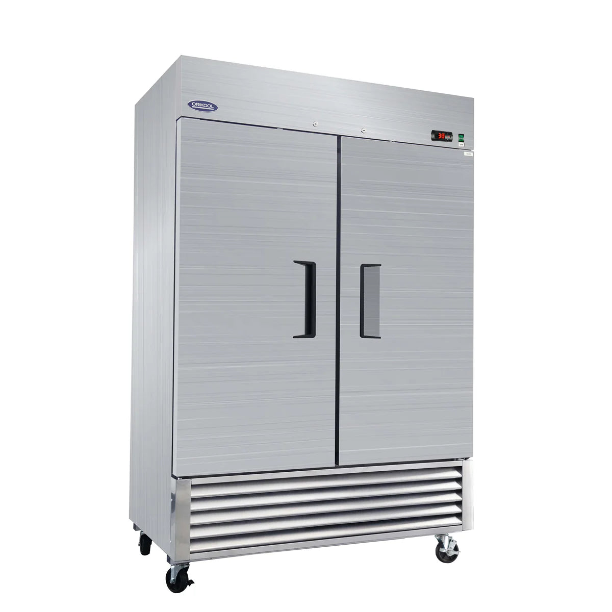 ORIKOOL  54" Commercial Refrigerator 49 Cu.ft with 2 Solid Door Reach-In Refrigerators Stainless Steel ETL Approved Upright Fridge Storage