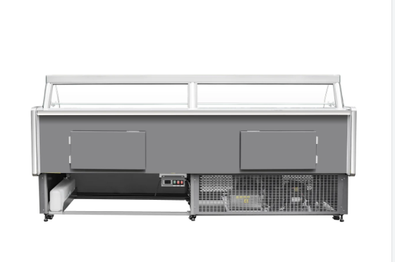 47 INCH Curved Glass Refrigerated Serve Over Counter 13.9 cu. ft. 32–41°F