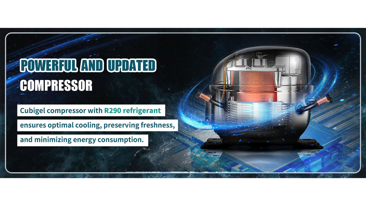 ORIKOOL 48" Commercial Under Counter Freezer 2 Door 14.1 Cu.ft Undercounter Work Top Freezers ETL Approved