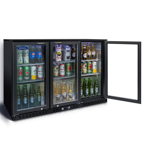 Beverage Refrigerators Cooler 53 inch 3 Glass Door Back Bar, 480 Cans Commercial Display Bar Fridge for Beer Wine and Drink 11.3 Cu.Ft