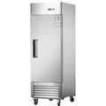 27"W Commercial Freezer Single Solid Door Stainless Steel Interior and Exterior Construction Reach-in Freezer 18.68 Cu.ft. Upright Fan Cooling Freezer for Restaurants and Commercial Environments