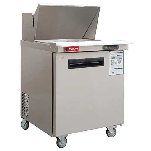 WESTLAKE Commercial Sandwich Salad Prep Table 27"-72" Stainless Steel | Standard & Mega Top ETL Certified for Restaurant