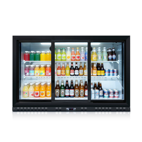 53 inch Beverage Refrigerators 3 Glass Door Back Bar, 480 Cans Cooler, Commercial Beer Wine and Drink Fridge, 11.3 Cu.Ft