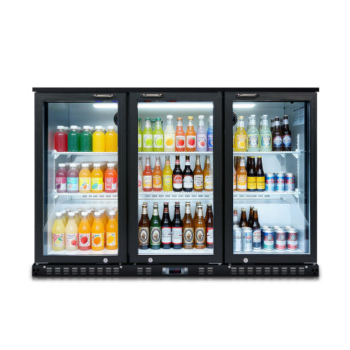 Beverage Refrigerators Cooler 53 inch 3 Glass Door Back Bar, 480 Cans Commercial Display Bar Fridge for Beer Wine and Drink 11.3 Cu.Ft