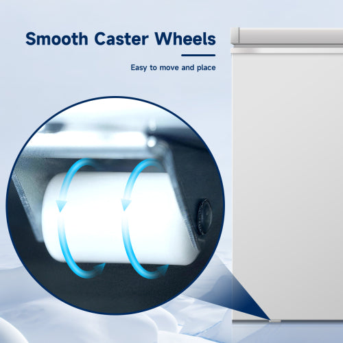 Chest Freezer 5.0 Cu.ft Solid Top Commercial Deep Chest Freezers with Lockable Stay-Open Lid Painted for Back-of-House Bulk Storage