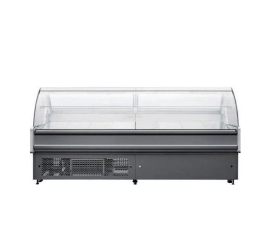 47 INCH Curved Glass Refrigerated Serve Over Counter 13.9 cu. ft. 32–41°F