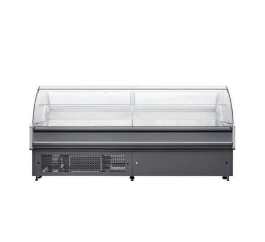 47 INCH Curved Glass Refrigerated Serve Over Counter 13.9 cu. ft. 32–41°F