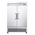 CC 54" Commercial Refrigerator 49 Cu.Ft, Stainless Steel 2 Door Reach-in Fridge, 32–37℉, Air Cooling, LED Light, 6 Shelves, R290, ETL