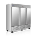 Commercial Freezer 72 Cu.ft with 3 Solid Door Reach-In Freezers Stainless Steel ETL Approved Upright Freeze Storage