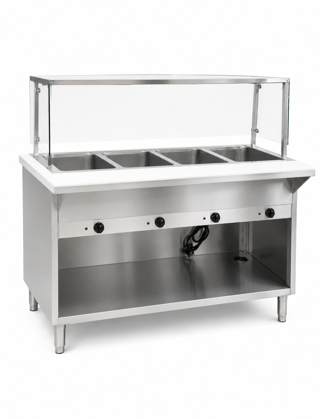 NSF 4 plate warmer and dry steam With Cover