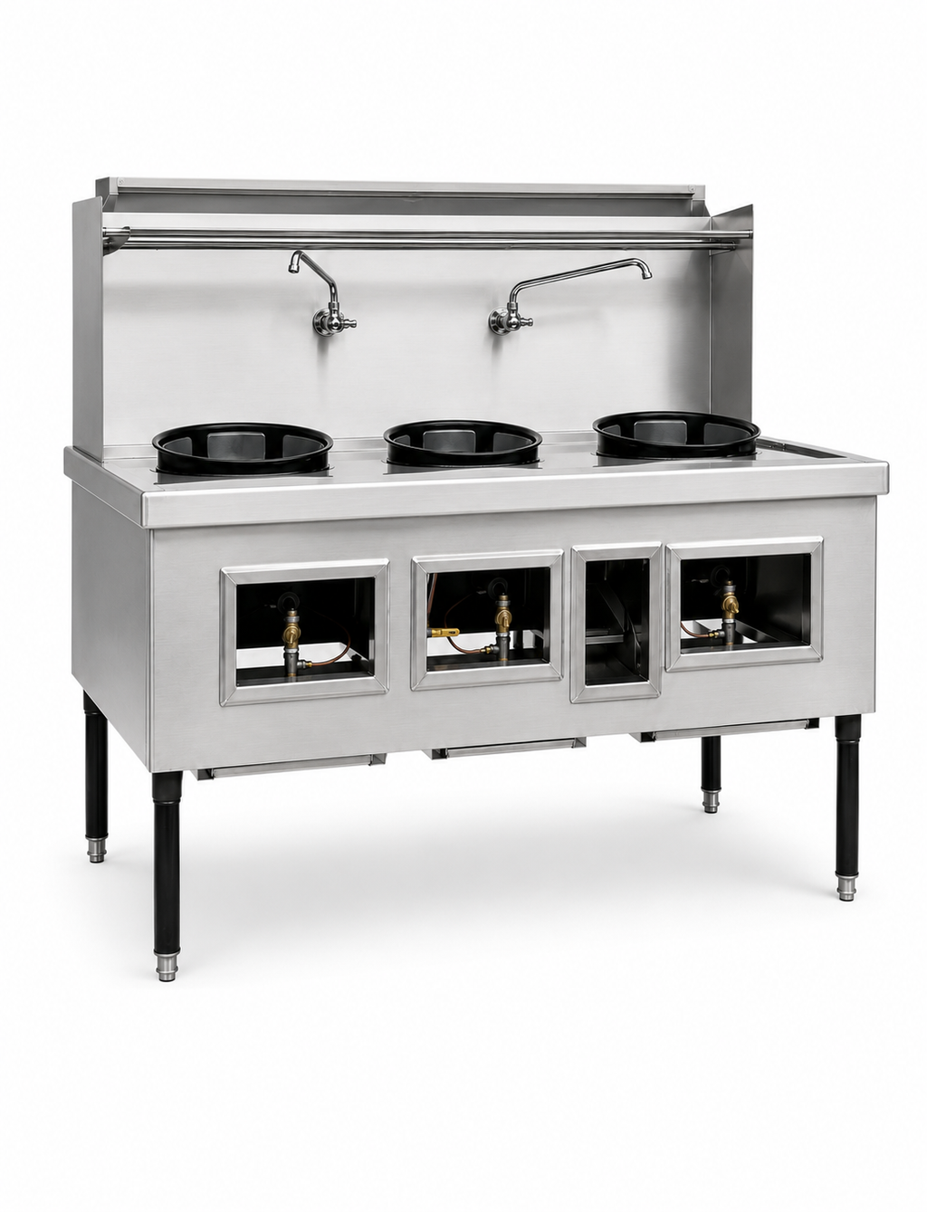 Commercial NSF 3 hole Chinese Wok Range made USA