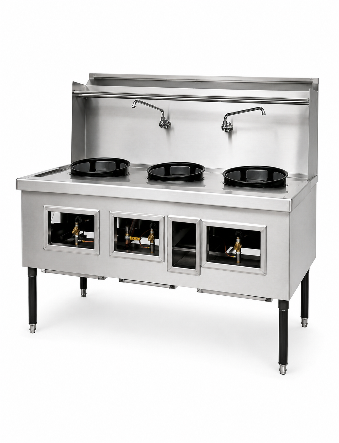 Commercial NSF 3 hole Chinese Wok Range made USA