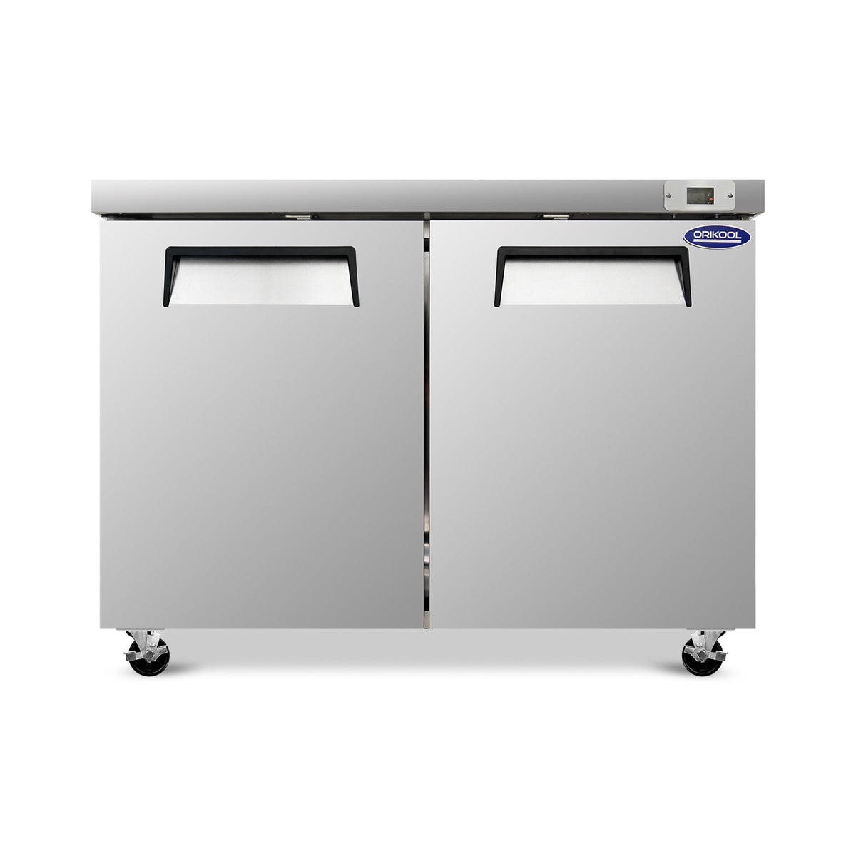 ORIKOOL 48" Commercial Under Counter Freezer 2 Door 14.1 Cu.ft Undercounter Work Top Freezers ETL Approved