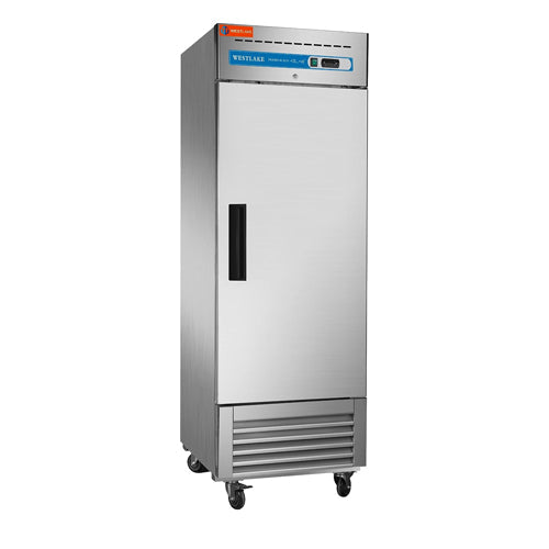 WESTLAKE Commercial Refrigerator 27" 1-Door 23 Cu.ft Stainless Steel | 6-Shelf Embraco DOE Reach-In for Restaurant