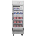 27"W Commercial Refrigerator 1 Glass Door Stainless Steel Interior and Exterior Construction Display Refrigerator 18.68 Cu.ft. Reach-in Merchandising Refrigerator Upright Fan Cooling Merchandiser