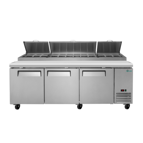 93 IN 3 Door Pizza Prep Refrigerator Original