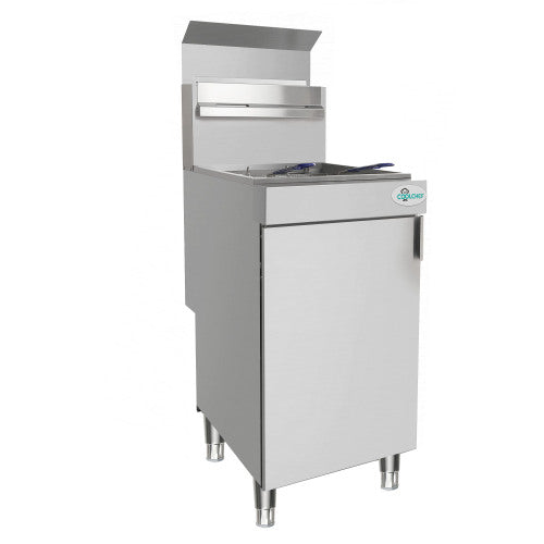 CC 120,000 BTU 4 Burner Commercial Gas Fryer 40-50 lb LP