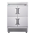 CC 54" Commercial Refrigerator 49 Cu.Ft, Stainless Steel 4-Door Reach-in Fridge, 32–37℉, Air Cooling, LED Light, 6 Shelves, R290, ETL