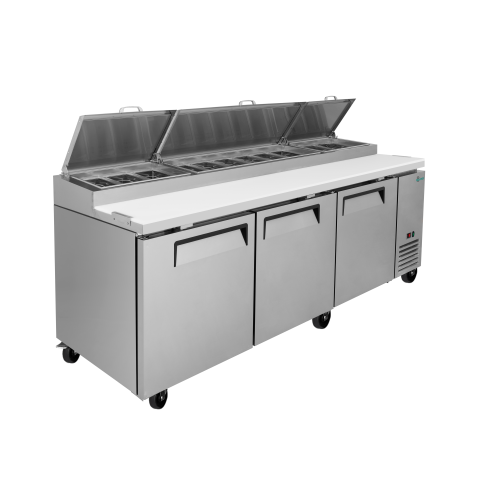 93 IN 3 Door Pizza Prep Refrigerator Original