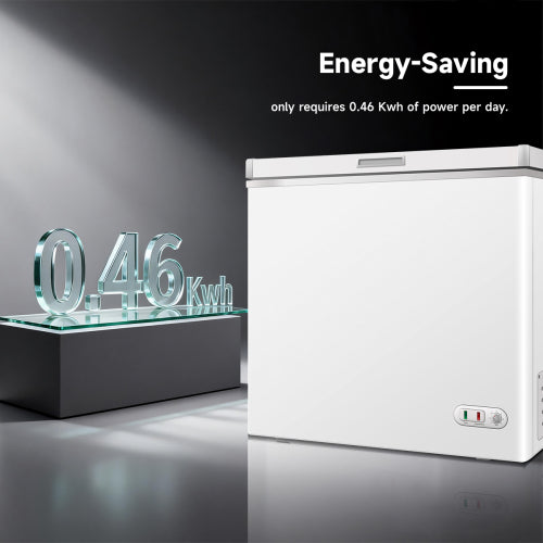 Chest Freezer 7.0 Cu.ft Solid Top Commercial Deep Chest Freezers with Lockable Stay-Open Lid Painted for Back-of-House Bulk Storage