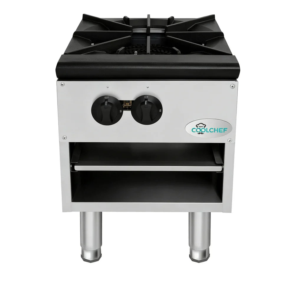 18" 1 Burner Commercial Countertop Gas Stove Pot Range 80,000 BTU